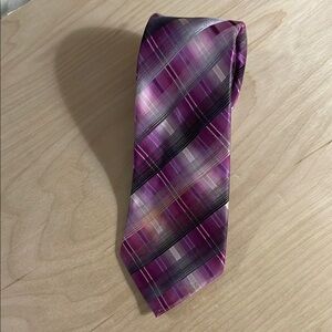 Arrow Purple and Black Plaid Men's Tie